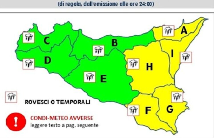 Maltempo In Sicilia Orientale Allerta Gialla Da Ragusa A Messina